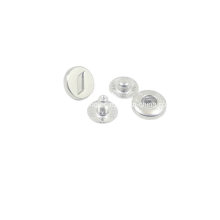 12mm Zinc Alloy Snap Button in Brushed Silver Color